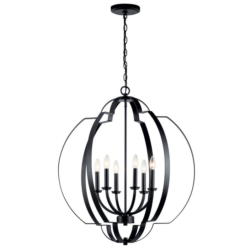 Voleta 6-Light Chandelier in Black