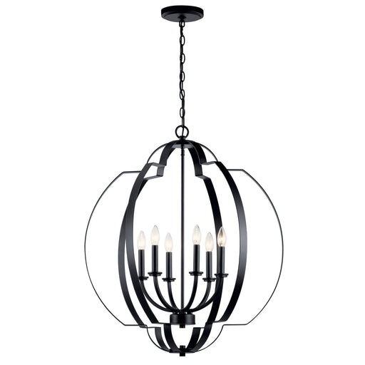 Voleta 6-Light Chandelier in Black