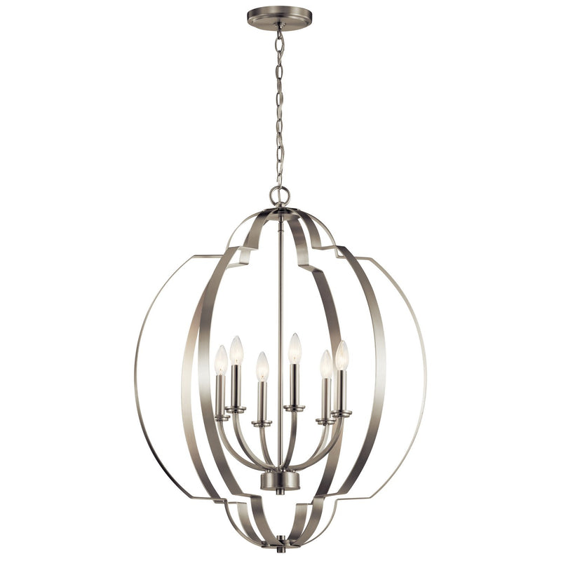 Voleta 6-Light Chandelier in Brushed Nickel