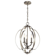 Voleta 3-Light Mini Chandelier in Brushed Nickel