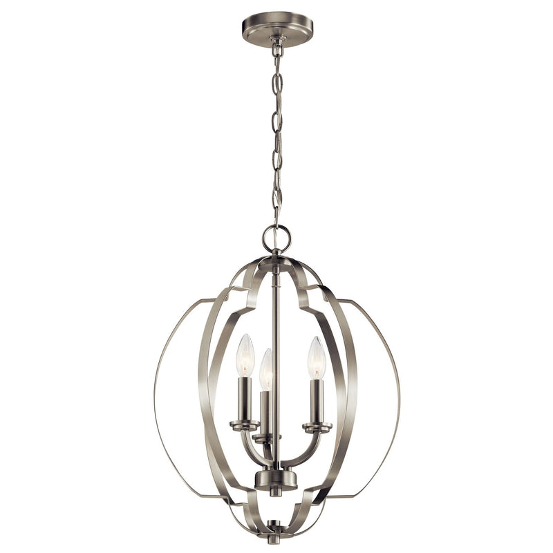 Voleta 3-Light Mini Chandelier in Brushed Nickel