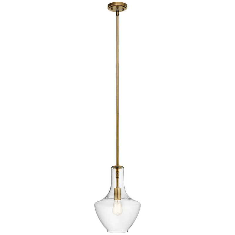 Everly 10.5" Pendant in Natural Brass