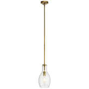 Everly 7" Mini Pendant in Natural Brass