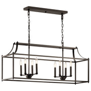 Morrigan 8-Light Linear Chandelier in Olde Bronze