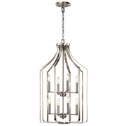 Morrigan 8-Light Foyer Chandelier in Brushed Nickel