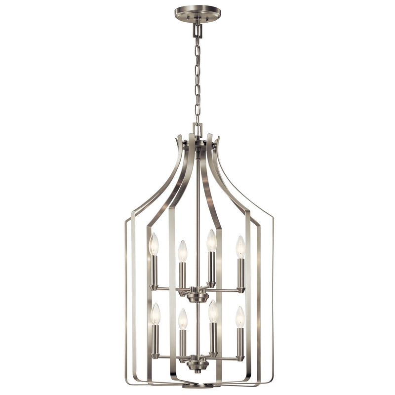 Morrigan 8-Light Foyer Chandelier in Brushed Nickel