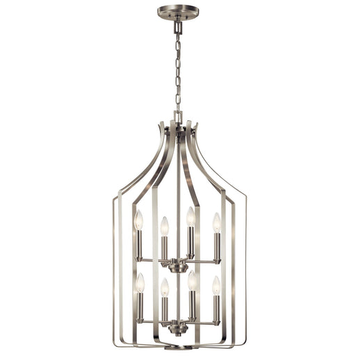Morrigan 8-Light Foyer Chandelier in Brushed Nickel