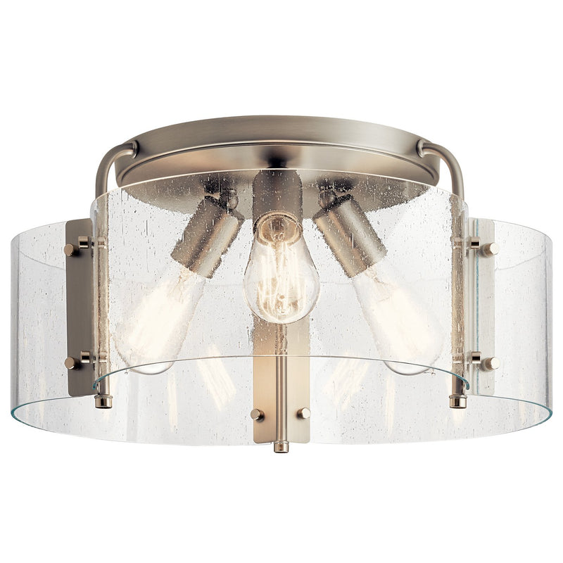 Thoreau 3-Light 18" Semi-Flush Mount in Brushed Nickel