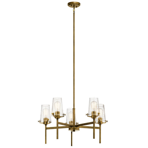 Alton 5-Light Chandelier in Natural Brass