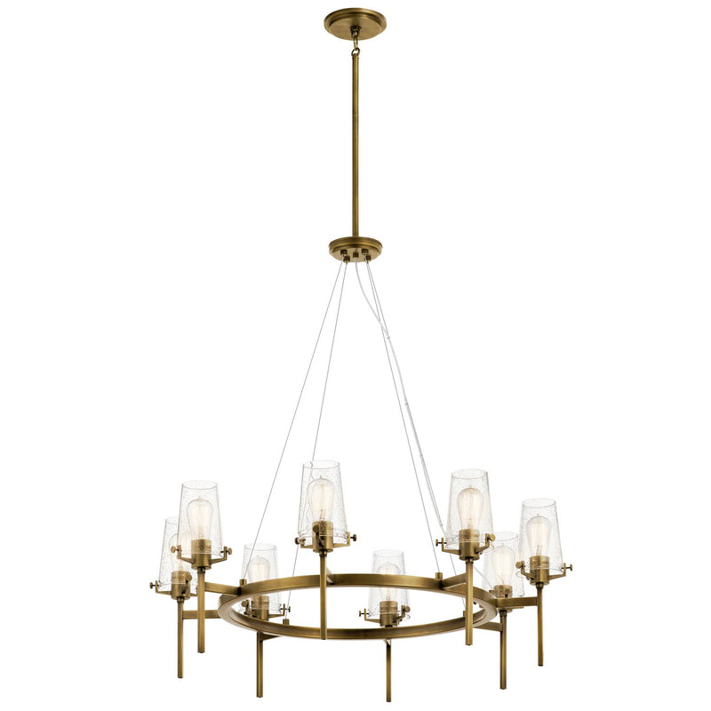 Alton 8-Light Chandelier in Natural Brass