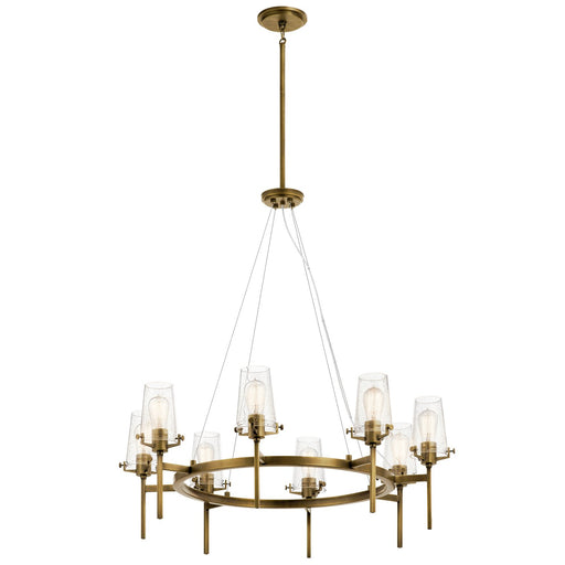 Alton 8-Light Chandelier in Natural Brass