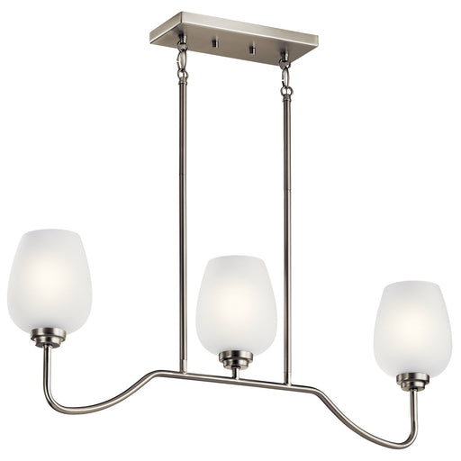Valserrano 3-Light Linear Chandelier in Brushed Nickel
