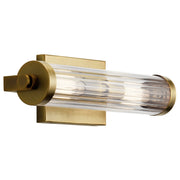 Azores 2-Light Bath Vanity Light in Natural Brass