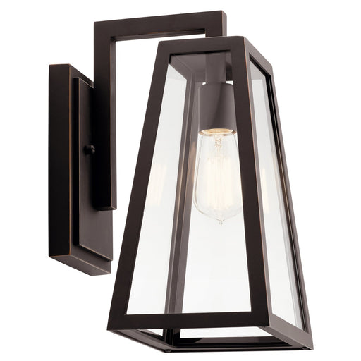 Delison Medium Outdoor Wall Lantern in Rubbed Bronze