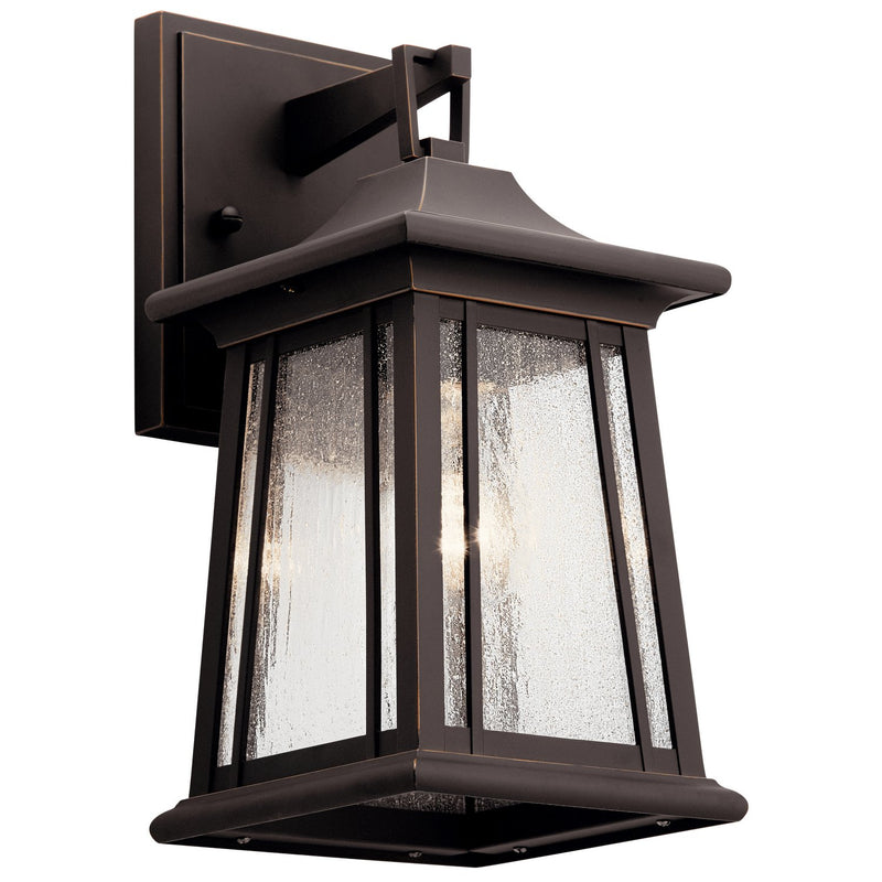 Taden Small Outdoor Wall Lantern in Rubbed Bronze