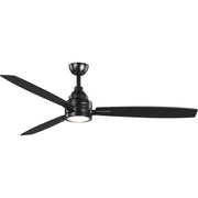 Gaze 60" Ceiling Fan with Light in Black