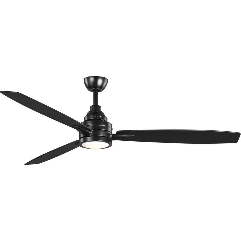 Gaze 60" Ceiling Fan with Light in Black