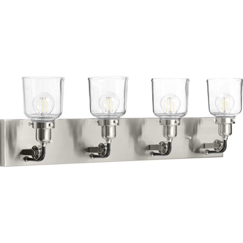Rushton 4-Light Bath Vanity Light in Brushed Nickel