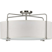 Kempsey 3-Light Convertible Pendant in Brushed Nickel