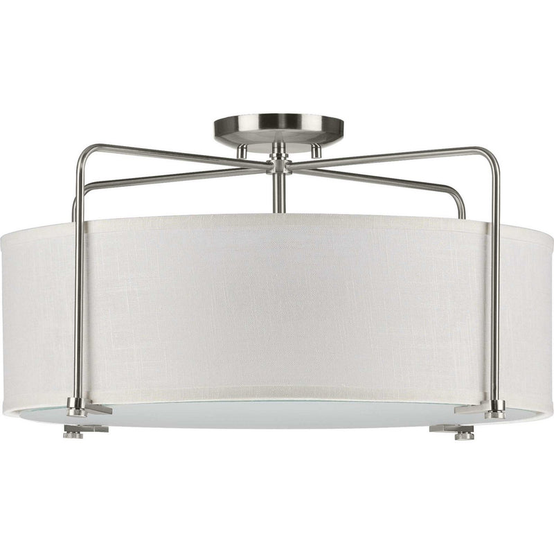 Kempsey 3-Light Convertible Pendant in Brushed Nickel