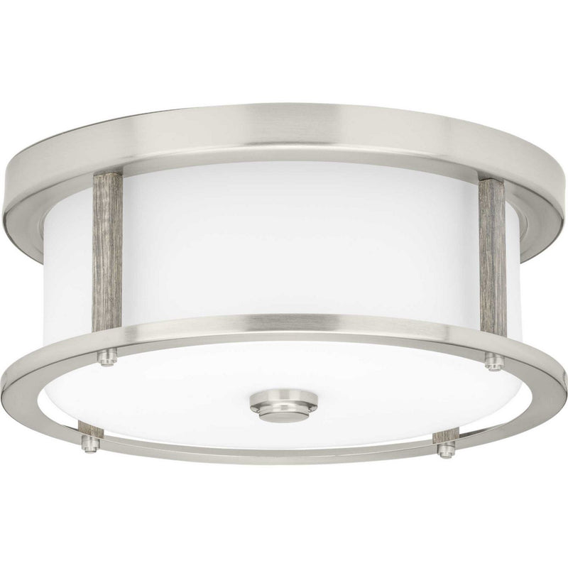 Mast 2-Light Flush Mount in Brushed Nickel