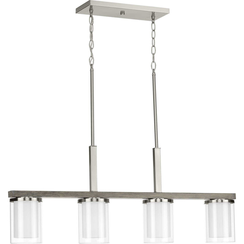 Mast 4-Light Linear Pendant in Brushed Nickel