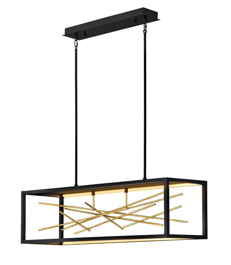 Styx 45" LED Linear Chandelier in Black