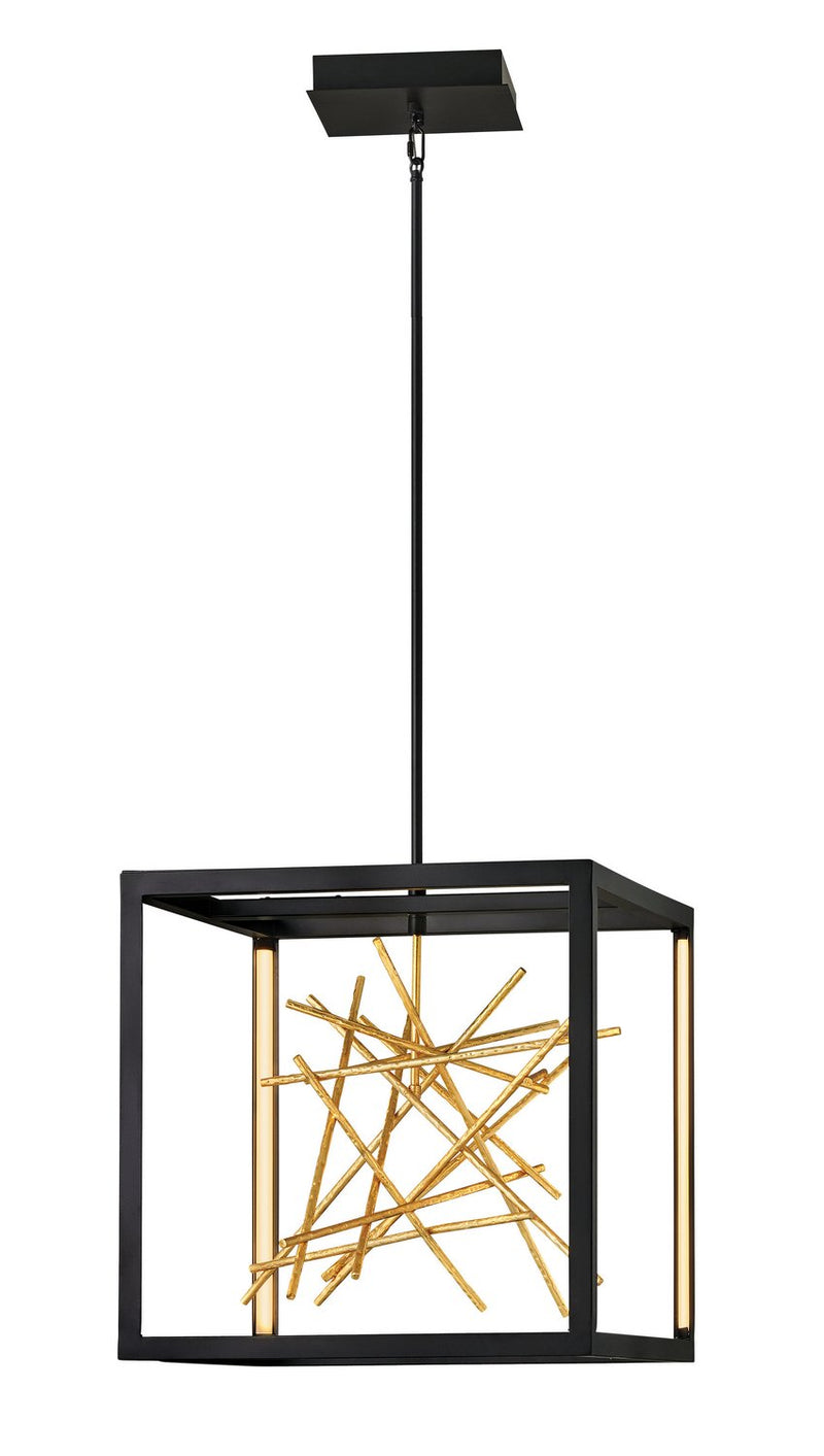 Styx 20" LED Open Frame Chandelier in Black