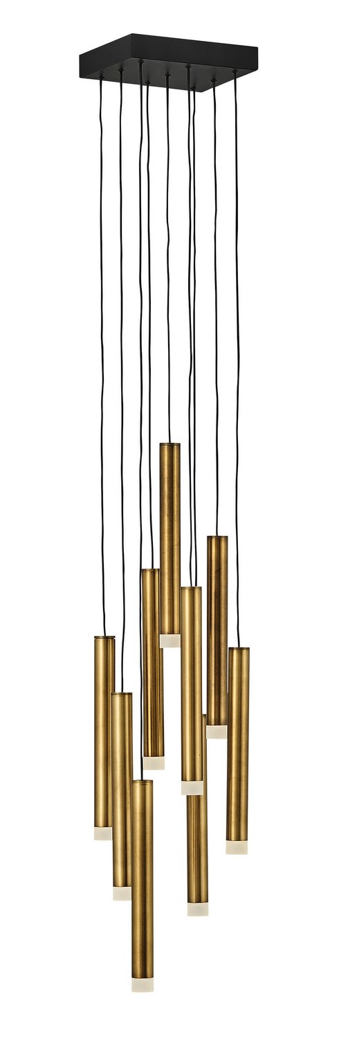Harmony 9-Light Cluster Pendant in Heritage Brass