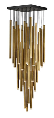 Harmony 36-Light Cluster Pendant in Heritage Brass