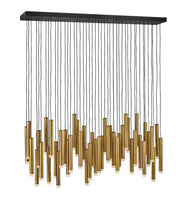 Harmony 45-Light Linear Pendant in Heritage Brass