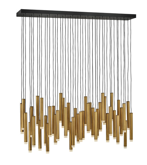 Harmony 45-Light Linear Pendant in Heritage Brass