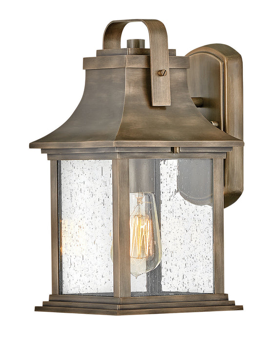 Grant Small Wall Mount Lantern in Burnished Bronze