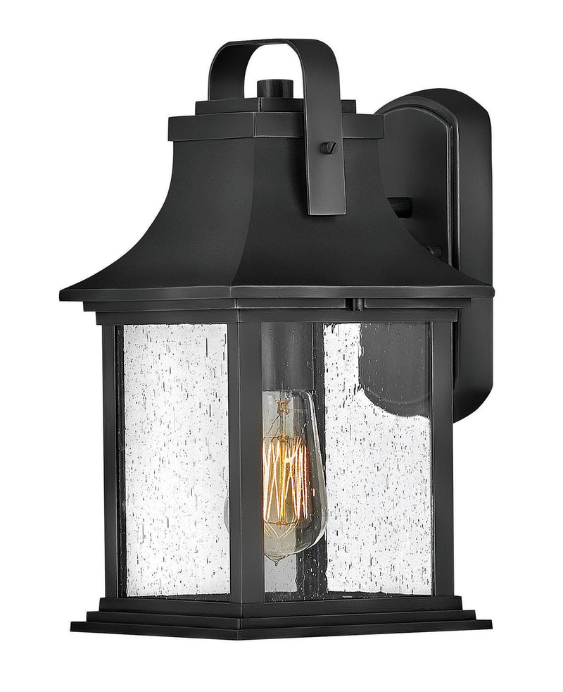 Grant Small Outdoor Wall Lantern in Textured Black