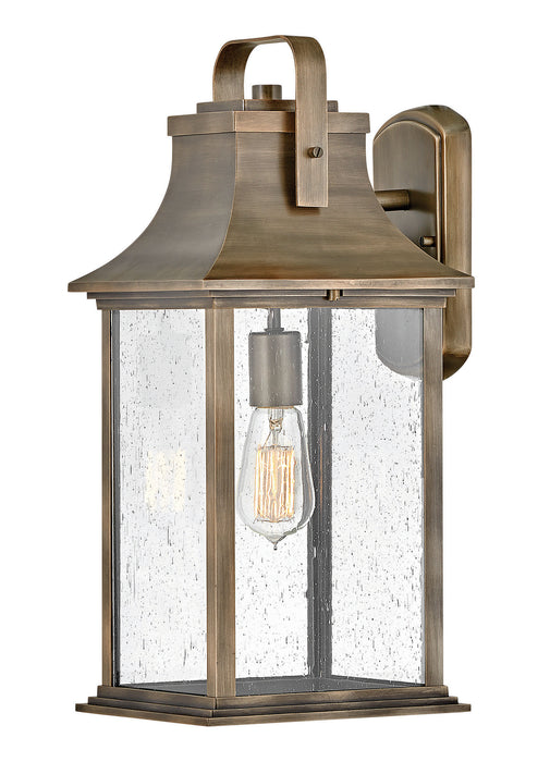 Grant Large Wall Mount Lantern in Burnished Bronze