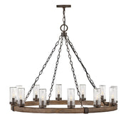 Sawyer 12-Light Outdoor Chandelier in Sequoia