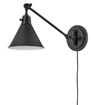 Arti 10.25" Swing Arm Wall Lamp in Black