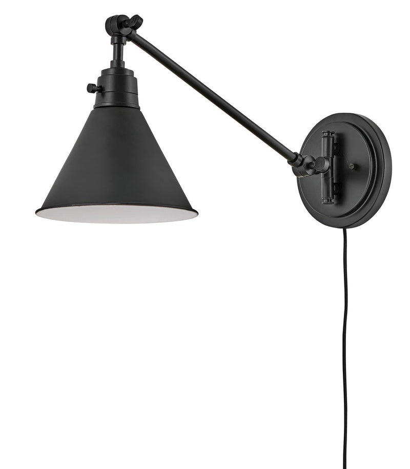 Arti 10.25" Swing Arm Wall Lamp in Black