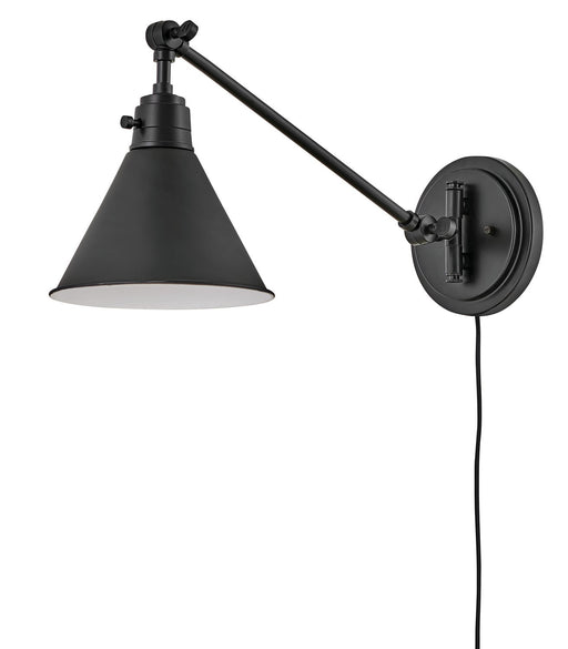 Arti 10.25" Swing Arm Wall Lamp in Black