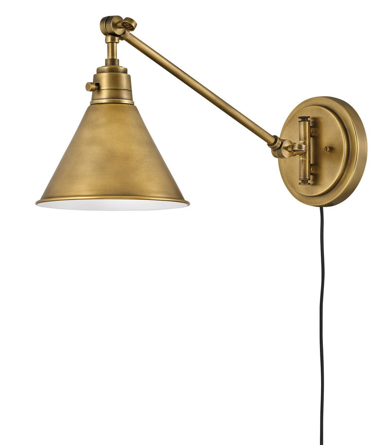 Arti 10.25" Swing Arm Wall Lamp in Heritage Brass