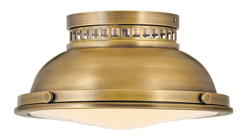 Emery 2-Light Flush Mount in Heritage Brass