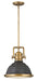 Keating LED Pendant in Heritage Brass