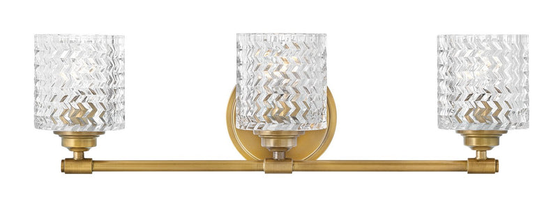 Elle 3-Light Bath Vanity Light in Heritage Brass