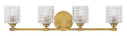 Elle 4-Light Bath Vanity Light in Heritage Brass
