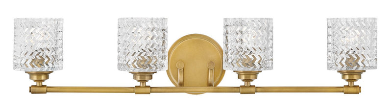 Elle 4-Light Bath Vanity Light in Heritage Brass
