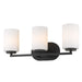 Manhattan 3-Light Bath Vanity in Matte Black - Lamps Expo