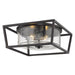 Mercer Flush Mount in Matte Black with Seeded Glass