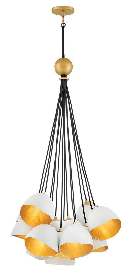 Nula 15-Light Pendant in Shell White