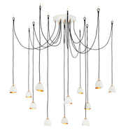 Nula 12-Light Pendant in Shell White