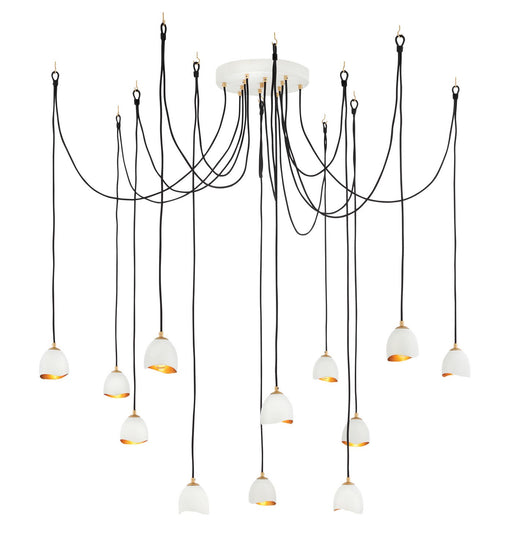 Nula 12-Light Pendant in Shell White
